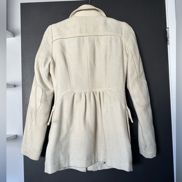 Vintage Billabong Cream Wool Coat - Size Medium - Picture 7 of 10